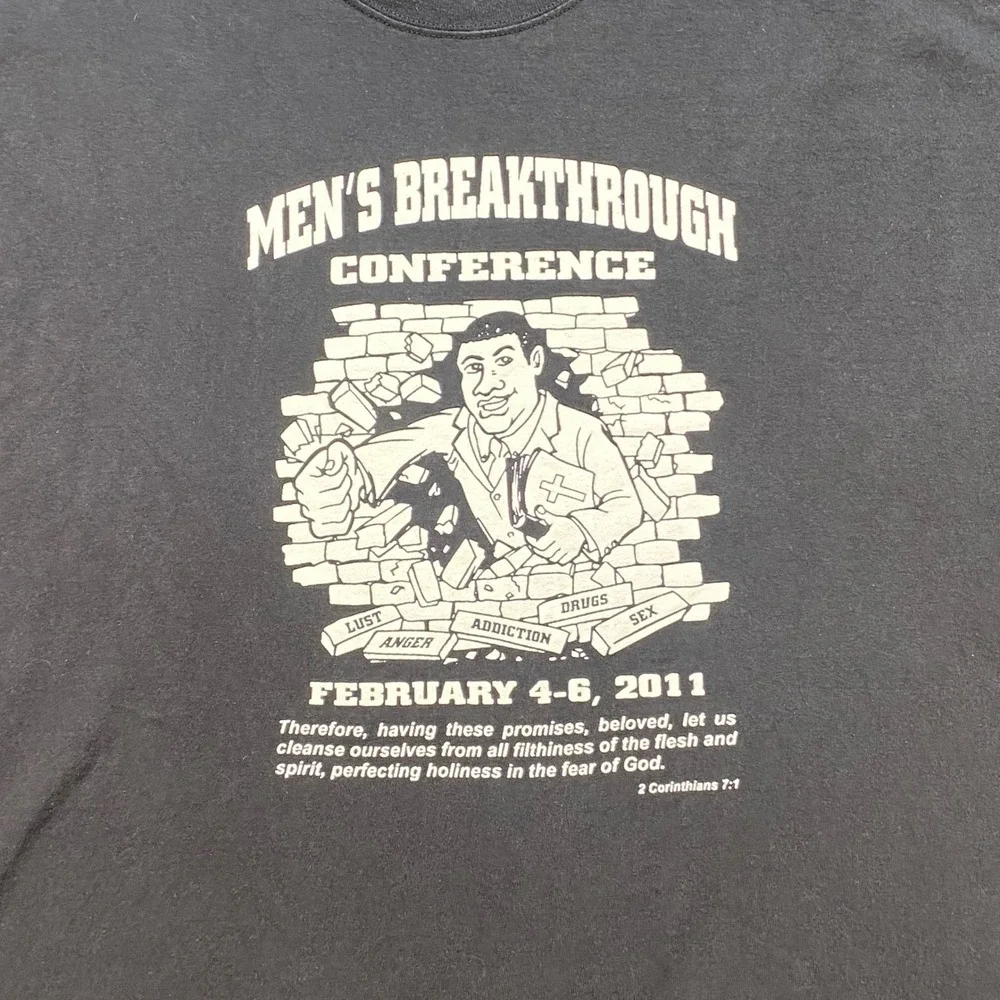 Magnum Weight Mens Breakthrough Conference TShirt Sz 2XL Black 2011‎ Graphic Tee